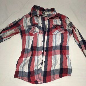 TNA Vintage Plaid Long Sleeve Button down Shirt XS